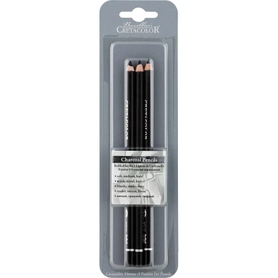 12 Pack: Cretacolor Charcoal Pencil Set