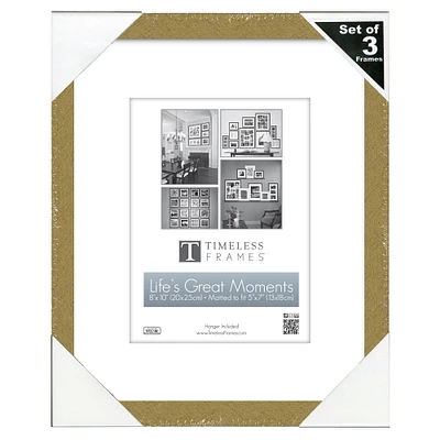 Timeless Frames® Life's Great Moments Gold 5" x 7" Tabletop Frame with Mat
