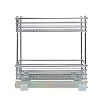 Household Essentials Glidez Chrome 2-Tier Cabinet Organizer