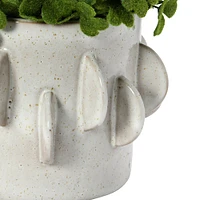 5.5" Antique White Reactive Glaze Handmade Stoneware Planter
