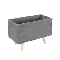 CosmoLiving by Cosmopolitan Dark Gray Fiberclay Contemporary Planter Set