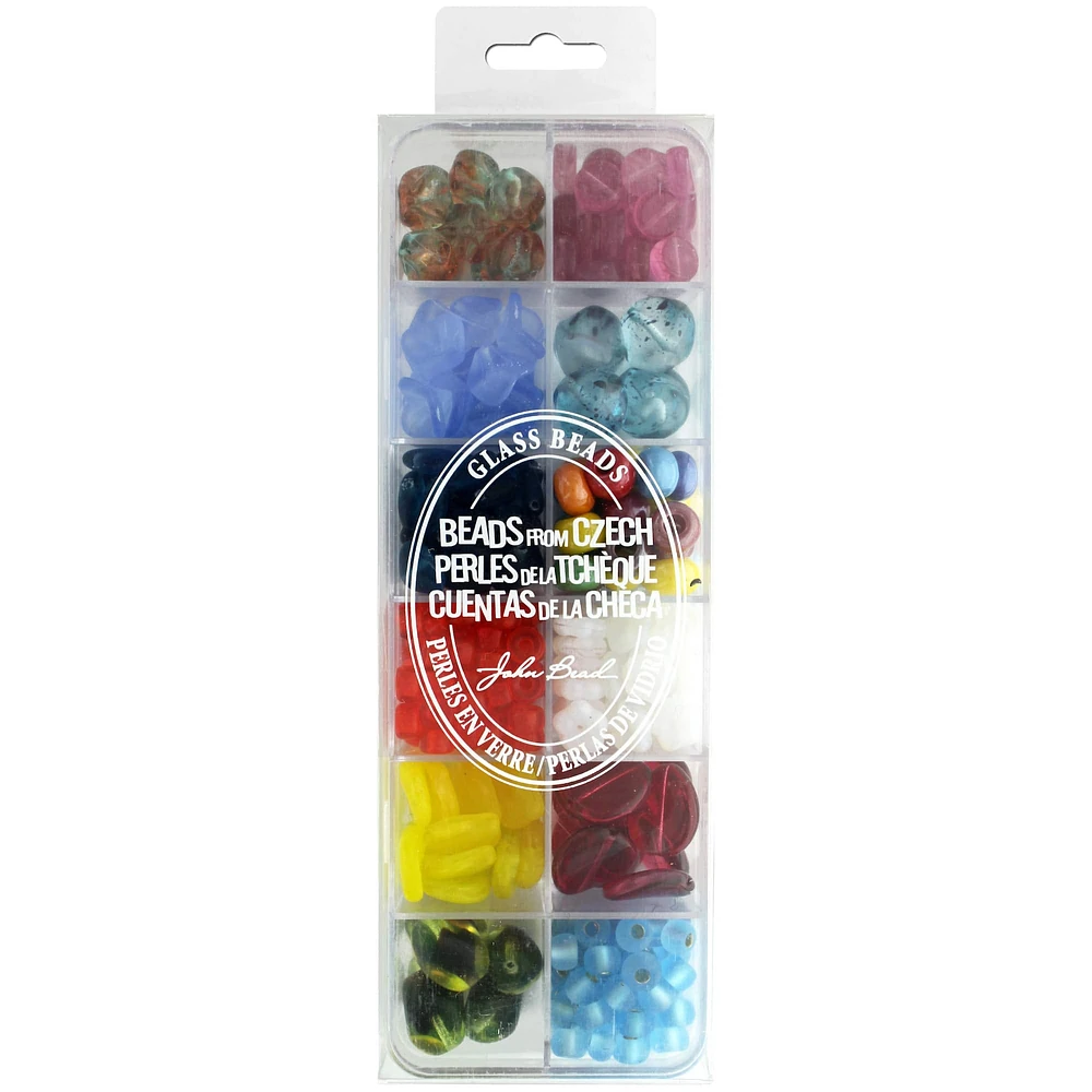 John Bead Hard Candy Czech Glass Bead Mix