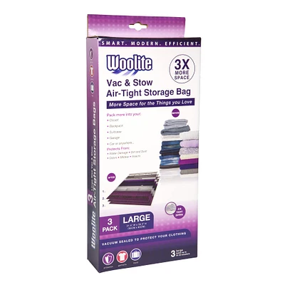 Woolite Air-Tight Large Vacuum Storage Bags, 3ct.