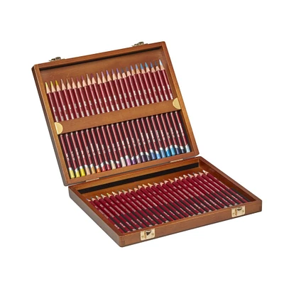 Derwent® 48 Color Pastel Pencil Wood Box Set