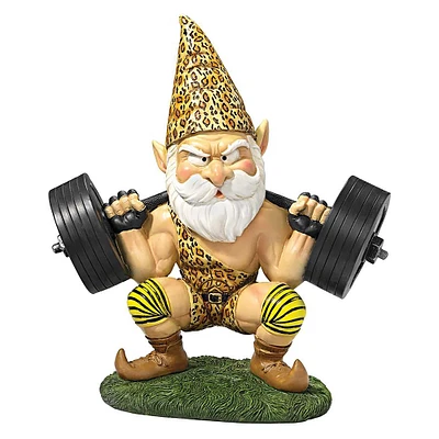 Design Toscano 11.5" Atlas the Athletic Weightlifting Gnome Statue