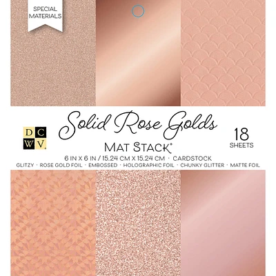 DCWV® Solid Rose Golds Mat Stack®,  6" x 6"