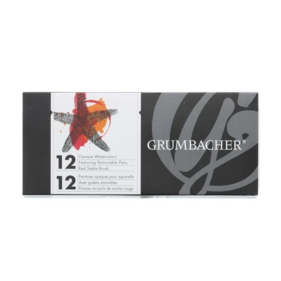 Grumbacher® 12 Color Opaque Watercolor Pan Set