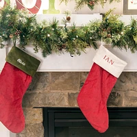 Village Lighting Mantel Garland & Stocking Hanger