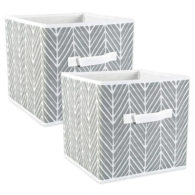 DII® 11" Nonwoven Polyester Herringbone Storage Cubes