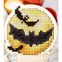 Mp Studia Halloween Cross Stitch on Wood Kit