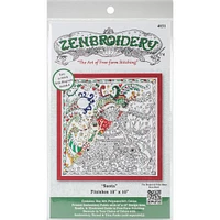 Design Works™ Zenbroidery™ Christmas Santa Stamped Embroidery Kit