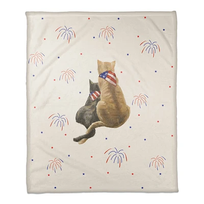 American Cats Coral Fleece Blanket