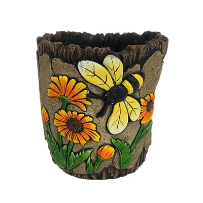 Santa's Workshop 6'' Cement Daisy Planter