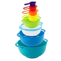 MegaChef Stackable Mixing Bowl & Measuring Cup Set
