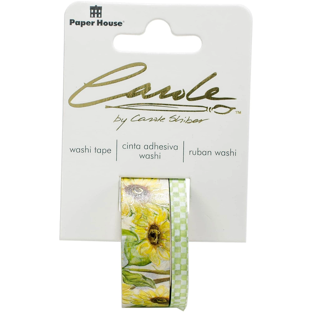 Paper House® Sunflowers By Carol Shiber Washi Tape Set