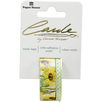 Paper House® Sunflowers By Carol Shiber Washi Tape Set