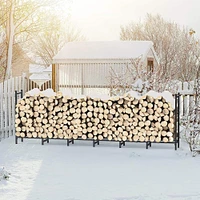 NEX™ 8ft. Metal Outdoor Firewood Rack