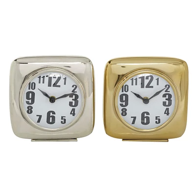 6" Contemporary Aluminum Clock Set