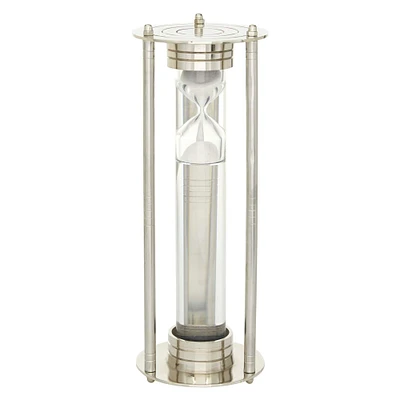 12" Silver Aluminum Contemporary Timer