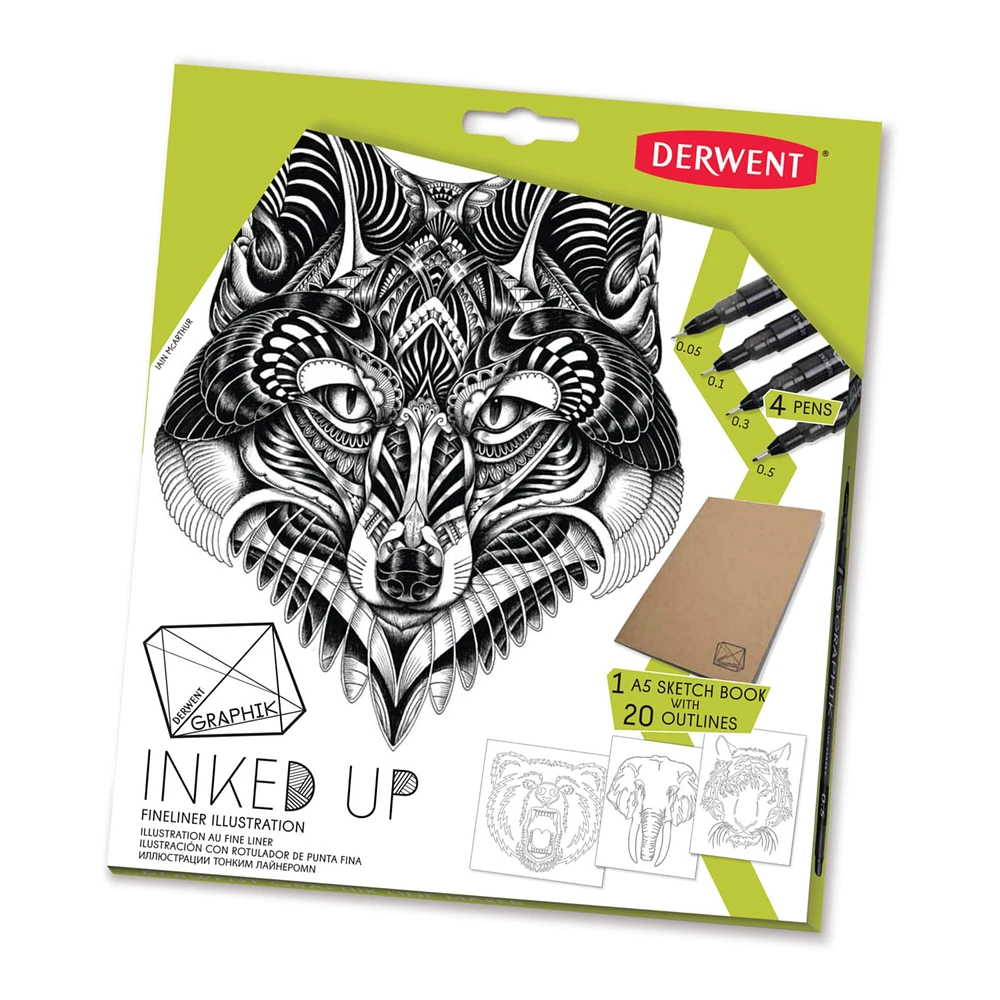 Derwent® Graphik Inked Up Fineliner Illustration Set