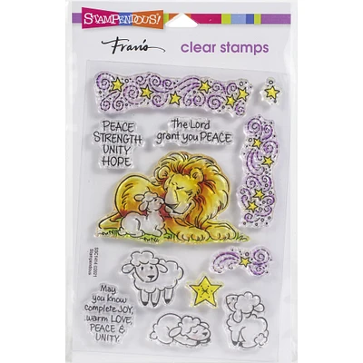 Stampendous® Lion Lamb Frame Perfectly Clear Stamps