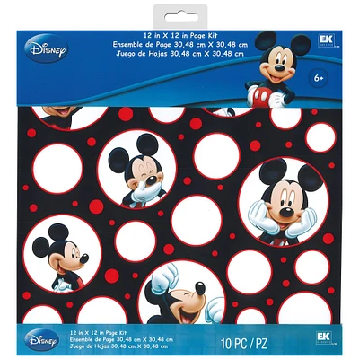 EK Success® Disney® BWR Mickey Paper Pack, 10 Sheets