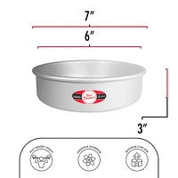 6 Pack: Fat Daddio's® ProSeries 6" x 3" Anodized Aluminum Round Cheesecake Pan