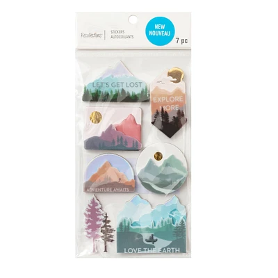 12 Pack: Scenic Mountain Stickers by Recollections™