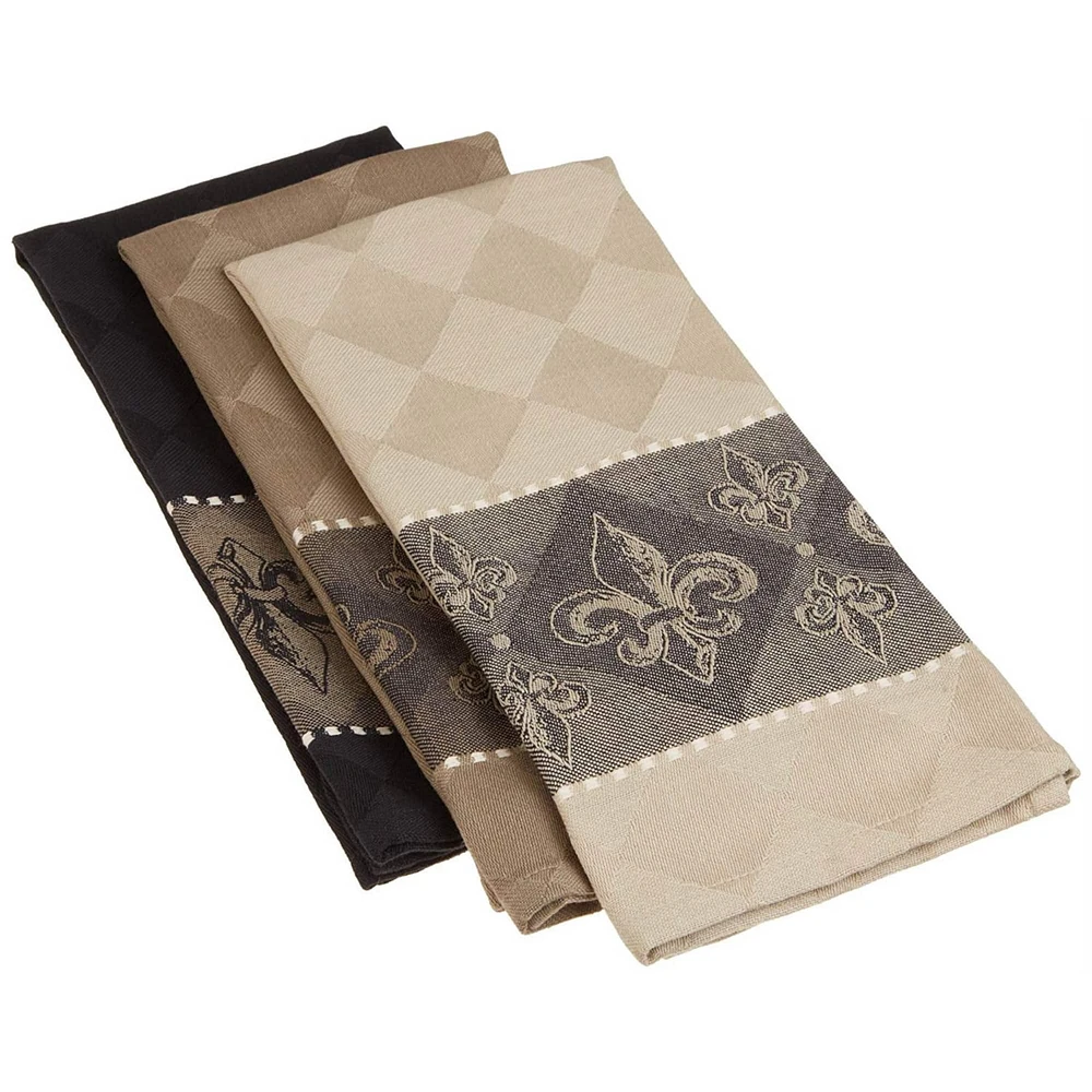 DII® Fleur De Lis Jacquard Dishtowel Set