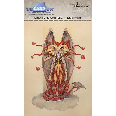The Card Hut Crazy Cats Lucifer Clear Stamps by Linda Ravenscroft