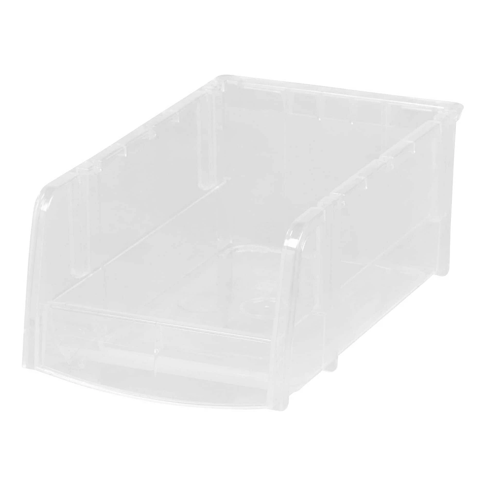 12 Pack: IRIS Small Clear Plastic Stacking Bin