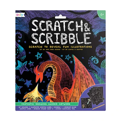 OOLY Fantastic Dragon Scratch & Scribble Art Kit