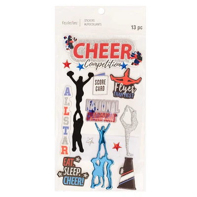 12 Pack: Pro Cheerleading Dimensional Stickers by Recollections™