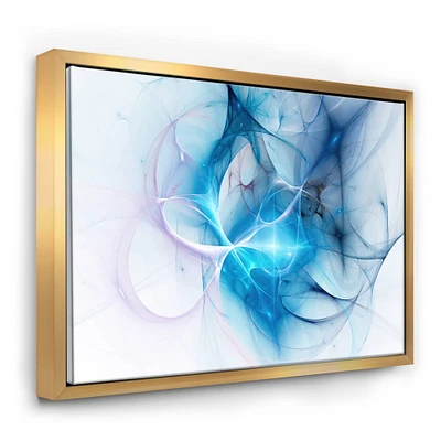 Designart - Blue Nebula Star - Abstract Framed Canvas art print