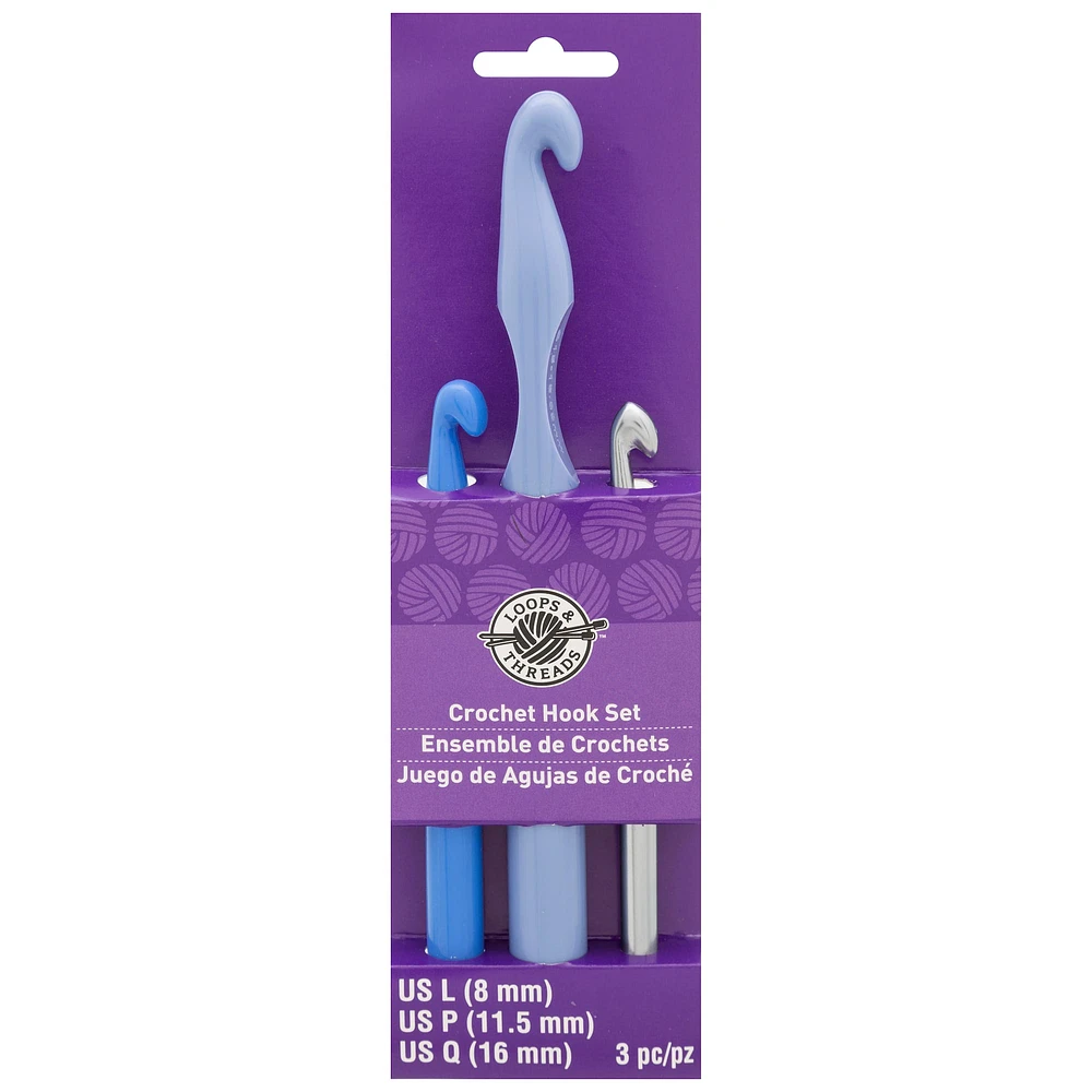 Plastic Crochet Hook Set by Loops & Threads®, L/P/Q