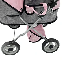 Bambolina Doll Pram with Adjustable Canopy