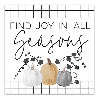 Find Joy Pumpkins Canvas Wall Art