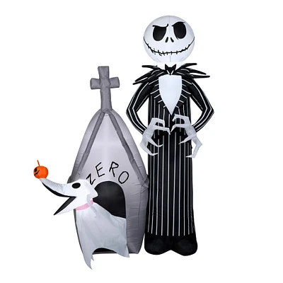 5ft. Airblown® Inflatable Halloween Jack Skellington & Zero