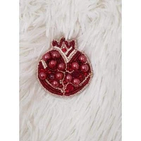 Crystal Art Beadwork Kit For Creating Brooch Pomegranate