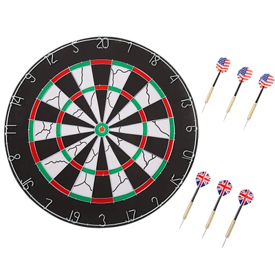 Toy Time Double-Sided Flocked Indoor Dartboard
