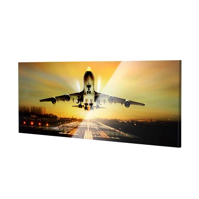 48" Airplane Take Off Glossy Lacquer Wall Art