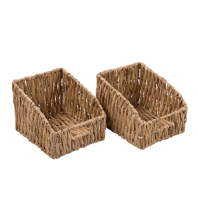 Honey Can Do Natural Wicker Asymmetrical Storage Baskets, 2ct.