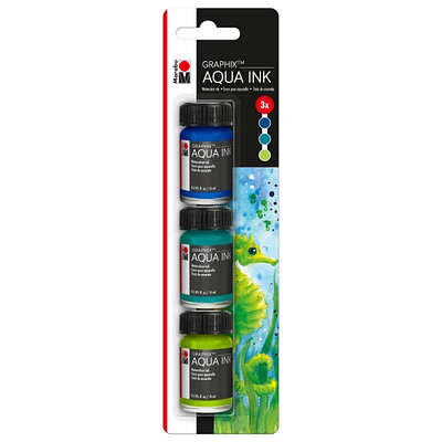 Marabu Graphix™ Seahorse Aqua Ink Starter Kit