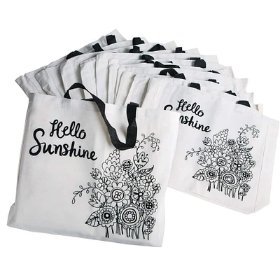 S&S® Worldwide Velvet Art Tote Bags, 12ct.