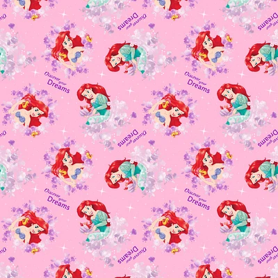 Disney® Princess Ariel Pink Discover Your Dreams Cotton Fabric