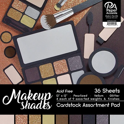 PA Paper™ Accents Makeup Shades 12" x 12" Cardstock Pad