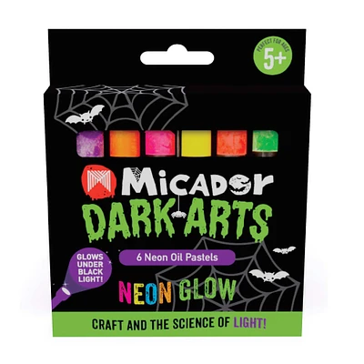12 Packs: 6 ct. (72 total) Micador® Dark Arts Neon Glow Oil Pastel Set