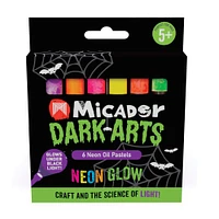 12 Packs: 6 ct. (72 total) Micador® Dark Arts Neon Glow Oil Pastel Set