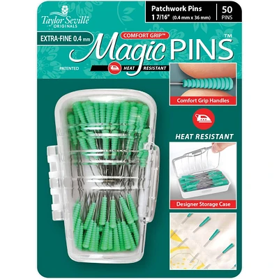Comfort Grip® Magic Pins® Patchwork Pins, 50ct.