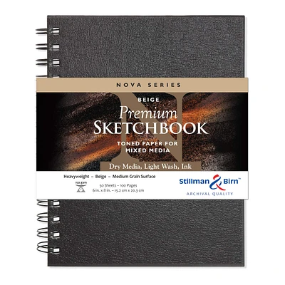 Stillman & Birn® Nova Series Wirebound Beige Toned Mixed Media Sketchbook